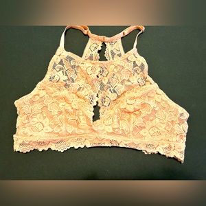 Pink Lace Bralett, Size L